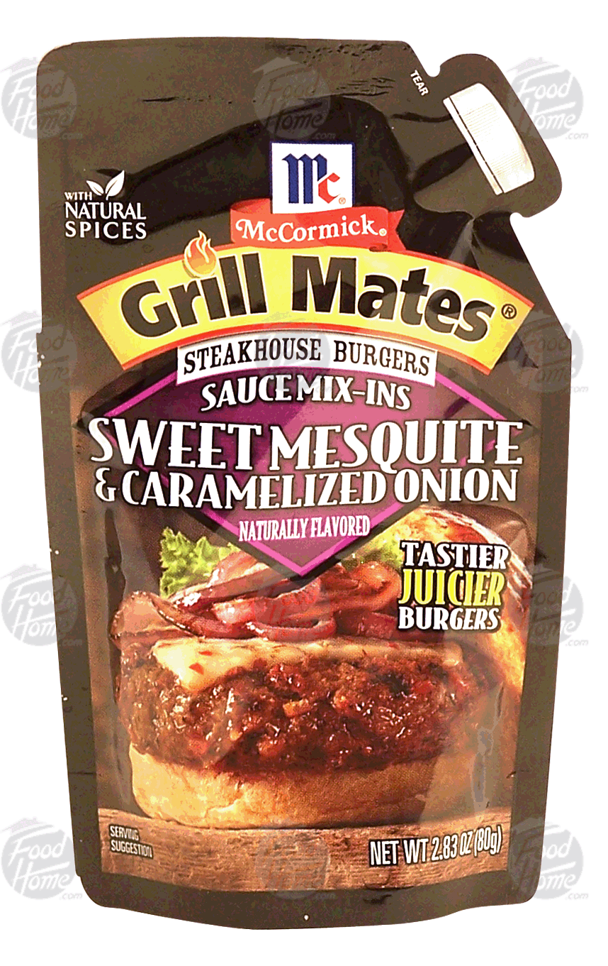 Mc Cormick Grill Mates Steakhouse Burgers; sweet mesquite & caramelized onion sauce mix-ins Full-Size Picture